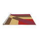 Sideview of Machine Washable Transitional Red Rug, wshpat803org