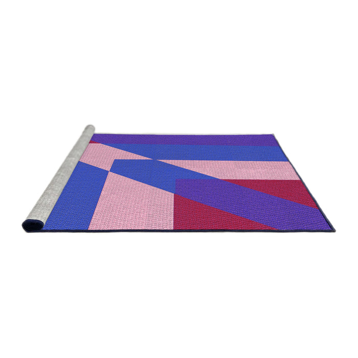 Sideview of Machine Washable Transitional Purple Rug, wshpat803pur