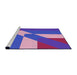 Sideview of Machine Washable Transitional Purple Rug, wshpat803pur