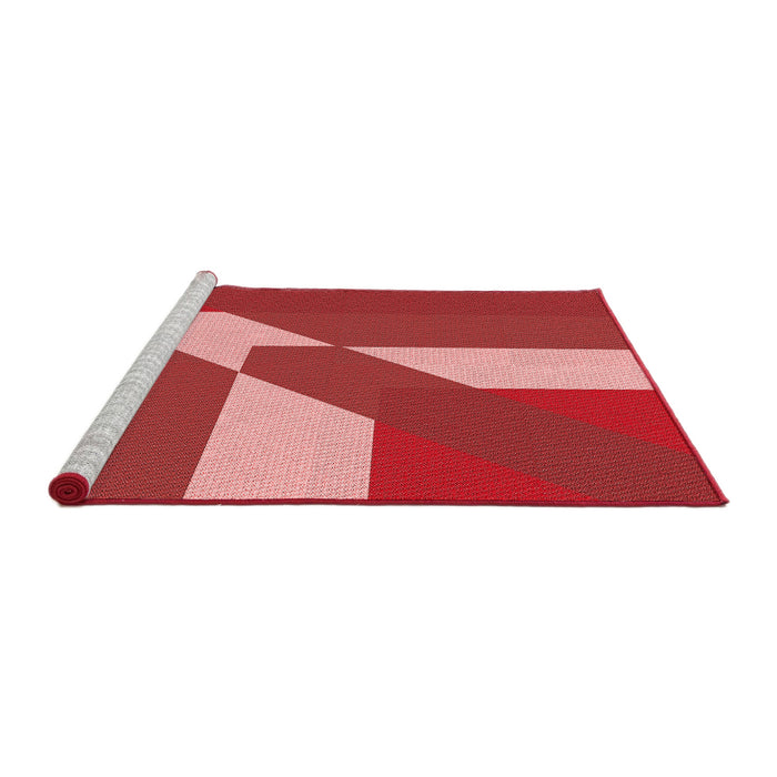Sideview of Machine Washable Transitional Red Rug, wshpat803rd