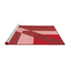 Sideview of Machine Washable Transitional Red Rug, wshpat803rd