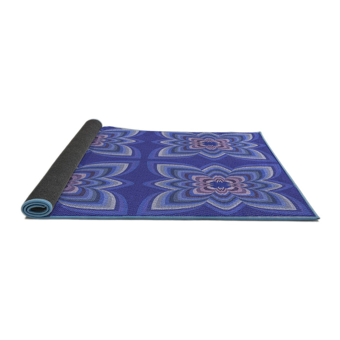 Thickness of Patterned Sky Blue Rug, pat804blu