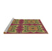 Sideview of Machine Washable Transitional Dark Golden Brown Rug, wshpat804brn