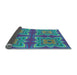 Thickness of Patterned Deep Periwinkle Purple Rug, pat804lblu