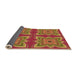 Thickness of Patterned Caramel Brown Rug, pat804org