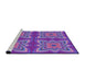 Sideview of Machine Washable Transitional Purple Rug, wshpat804pur