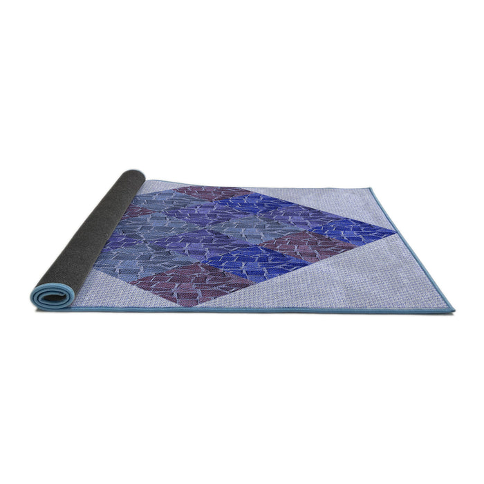 Thickness of Patterned Periwinkle Purple Rug, pat805blu