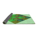 Thickness of Patterned Green Rug, pat805grn