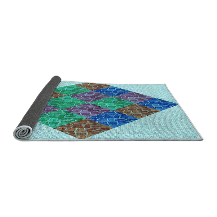 Thickness of Patterned Steel Blue Rug, pat805lblu