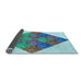 Thickness of Patterned Steel Blue Rug, pat805lblu