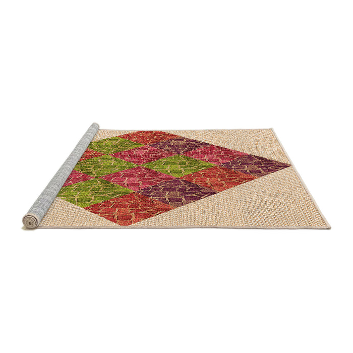 Sideview of Machine Washable Transitional Red Rug, wshpat805org