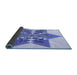 Thickness of Patterned Blue Rug, pat806blu