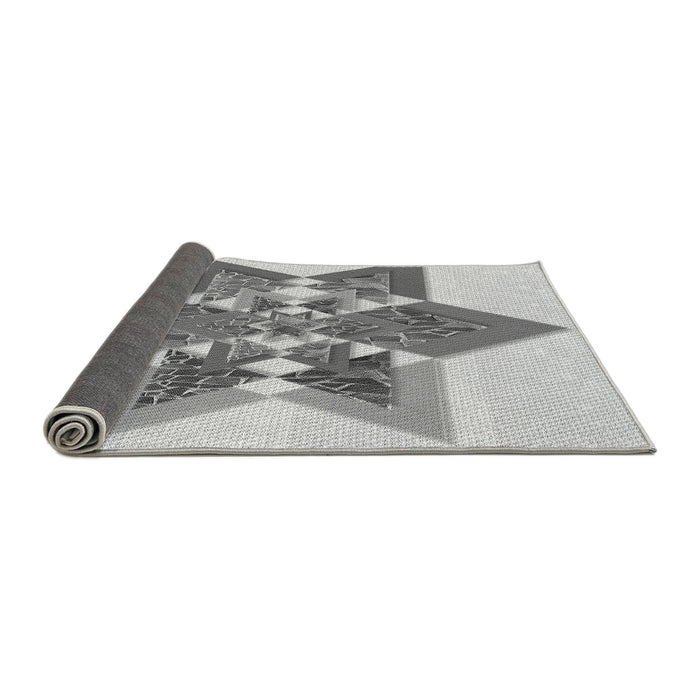 Thickness of Patterned Platinum Gray Rug, pat806gry