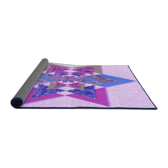 Thickness of Patterned Blossom Pink Rug, pat806pur