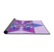 Thickness of Patterned Blossom Pink Rug, pat806pur