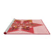 Sideview of Machine Washable Transitional Deep Rose Pink Rug, wshpat806rd