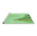 Sideview of Machine Washable Transitional Jade Green Rug, wshpat807grn