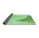 Thickness of Patterned Jade Green Rug, pat807grn