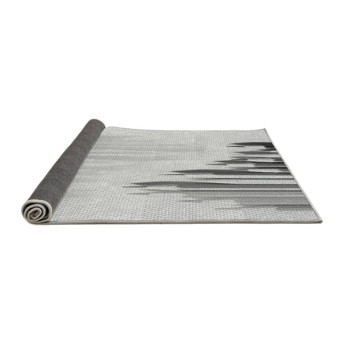 Thickness of Patterned Gunmetal Gray Rug, pat807gry