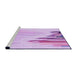 Sideview of Machine Washable Transitional Purple Rug, wshpat807pur