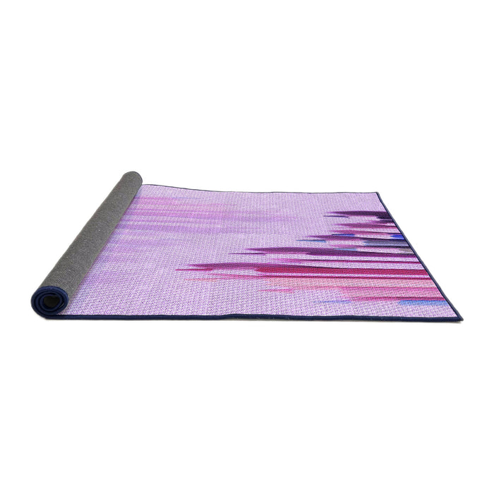 Thickness of Patterned Purple Rug, pat807pur