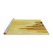 Sideview of Machine Washable Transitional Yellow Rug, wshpat807yw