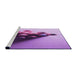 Sideview of Machine Washable Transitional Dark Orchid Purple Rug, wshpat808pur