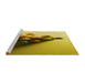 Sideview of Machine Washable Transitional Bright Gold Yellow Rug, wshpat808yw