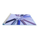 Sideview of Machine Washable Transitional Periwinkle Purple Rug, wshpat809blu