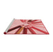 Sideview of Machine Washable Transitional Red Rug, wshpat809rd