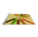 Sideview of Machine Washable Transitional Bold Yellow Rug, wshpat809yw