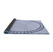 Thickness of Patterned Lavender Blue Rug, pat81blu