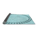 Thickness of Patterned Electric Blue Rug, pat81lblu