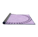 Thickness of Patterned Orchid Purple Rug, pat81pur