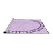 Sideview of Machine Washable Transitional Orchid Purple Rug, wshpat81pur