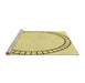 Sideview of Machine Washable Transitional Sun Yellow Rug, wshpat81yw