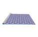 Sideview of Machine Washable Transitional Purple Rug, wshpat810blu