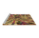 Sideview of Machine Washable Transitional Orange Gold Rug, wshpat812brn