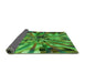 Thickness of Patterned Neon Green Rug, pat812grn