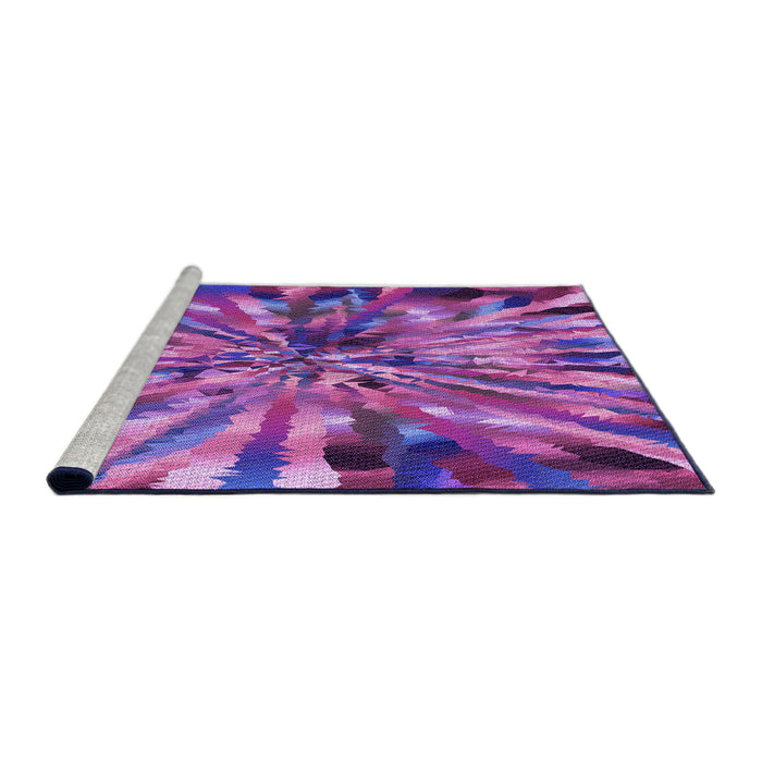 Sideview of Machine Washable Transitional Purple Rug, wshpat812pur
