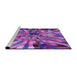 Sideview of Machine Washable Transitional Purple Rug, wshpat812pur