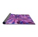 Thickness of Patterned Purple Rug, pat812pur