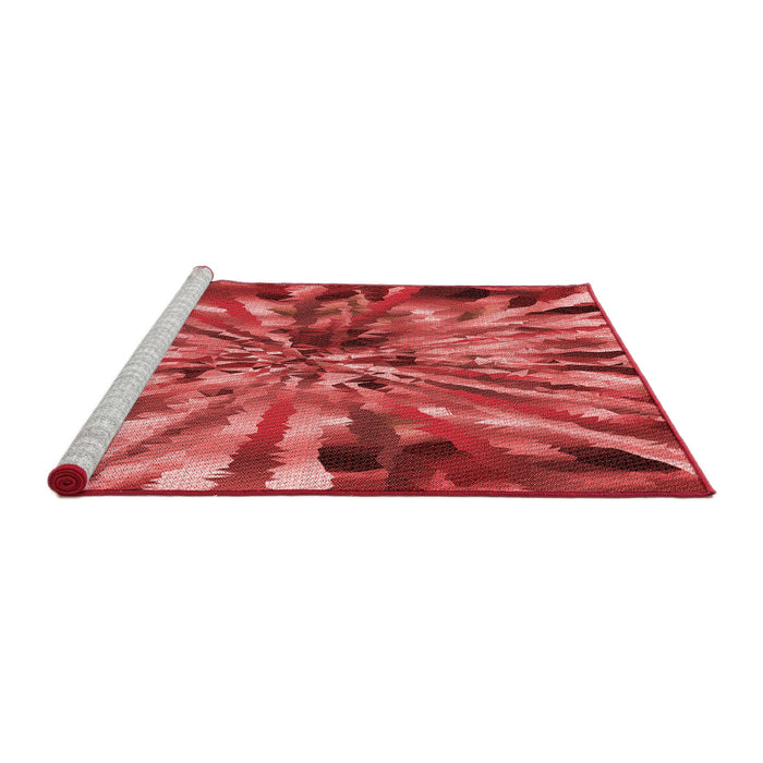 Sideview of Machine Washable Transitional Red Rug, wshpat812rd