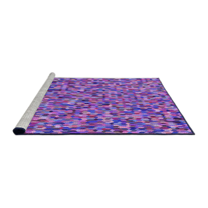 Sideview of Machine Washable Transitional Purple Rug, wshpat813pur