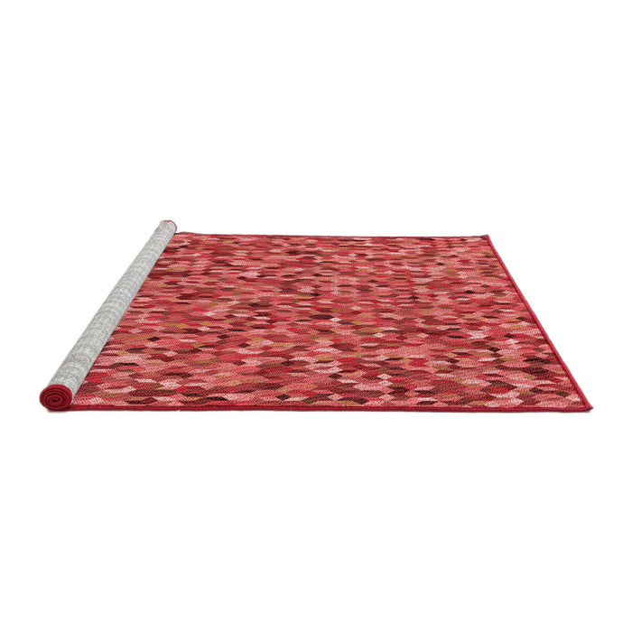 Sideview of Machine Washable Transitional Red Rug, wshpat813rd