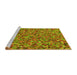 Sideview of Machine Washable Transitional Pistachio Green Rug, wshpat813yw