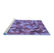 Sideview of Machine Washable Transitional Purple Mimosa Purple Rug, wshpat815blu