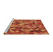 Sideview of Machine Washable Transitional Red Rug, wshpat815brn