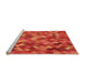 Sideview of Machine Washable Transitional Orange Red Orange Rug, wshpat815org