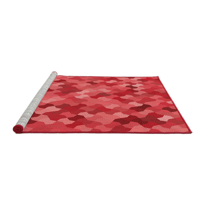 Sideview of Machine Washable Transitional Red Rug, wshpat815rd